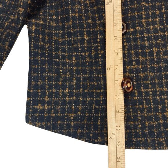 Magid Bernard 2 Pc Wool Skirt Suit Women 8 Brown Vintage Business Career Elegant - Picture 9 of 16